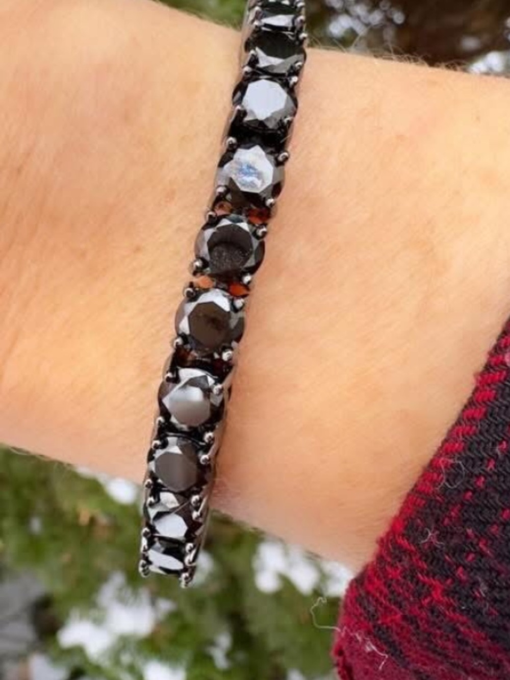 Park Lane jet Black Faceted Tennis Bracelet mini impression